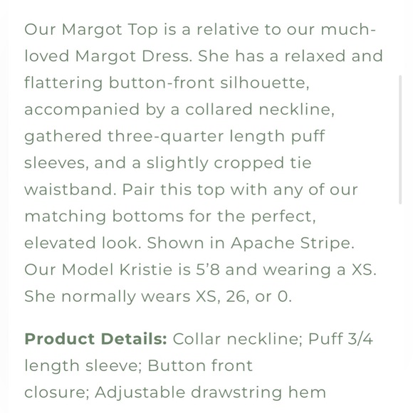 Elizabeth James the Label Margot Western Top in Apache Stripe NWT - Picture 4 of 5